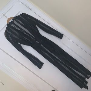 JLUXLABEL Tabatha Semi Mesh Black Duster